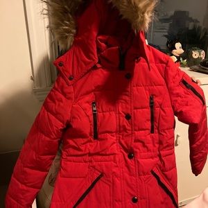 NWOT Guess Red Hooded Jacket